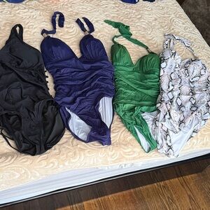 Stylish Swimsuit Collection - Black, Blue, Green, Snake Print